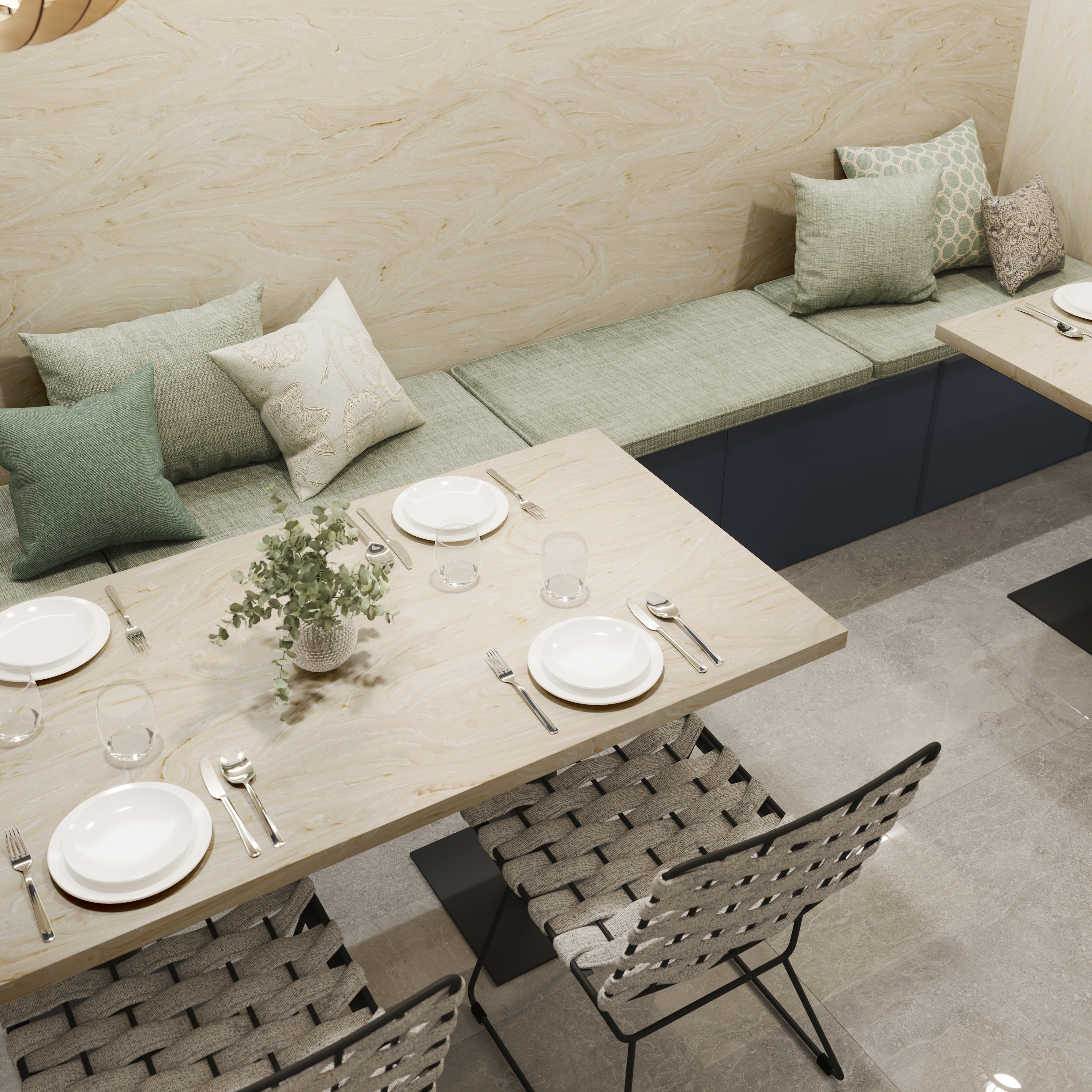 LUXURY Series Coffee Cream: Placas de Superficie Sólida 